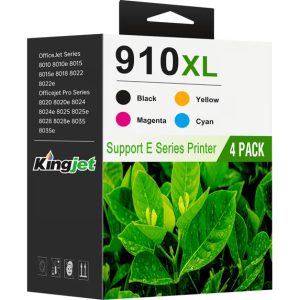 910XL Ink Compatible for HP 910 Ink Cartridge for HP Ink 910 (Black Cyan Magenta Yellow, 4-Pack)