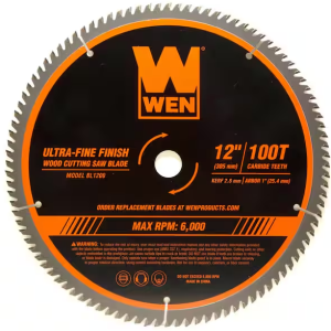 12 in. 100-Tooth Carbide-Tipped Ultra-Fine Finish Professional Woodworking Saw Blade for Miter Saws and Table Saws